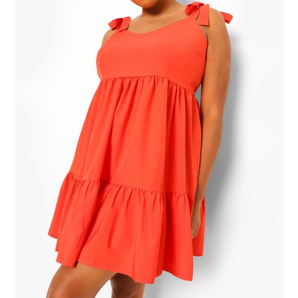 Tie strap babydoll dress